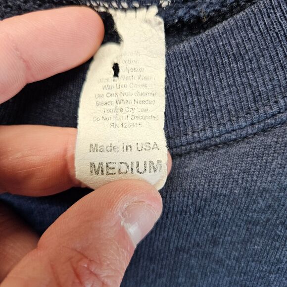 Vintage Coast Guard Sweatshirt Men Size Medium‎ Blue Crewneck Pullover - Picture 6 of 10